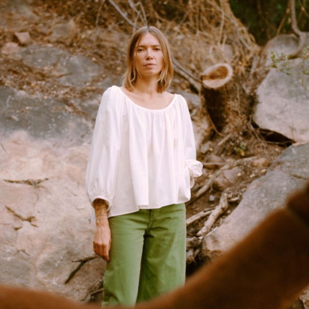 BRAND NEW Rudy Jude Gather Blouse in Salt